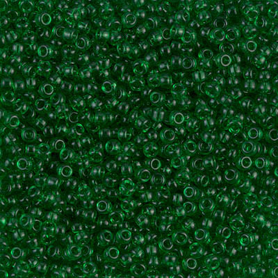 Transparent Green Miyuki Seed Beads 11/0