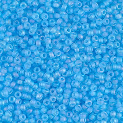 Matte Transparent Light Blue AB Miyuki Seed Beads 11/0