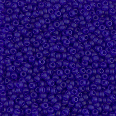 Matte Transparent Cobalt Miyuki Seed Beads 11/0