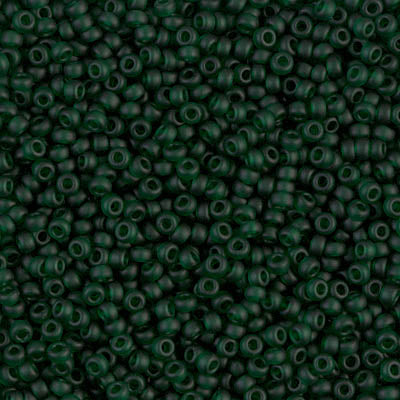 Matte Transparent Emerald Miyuki Seed Beads 11/0