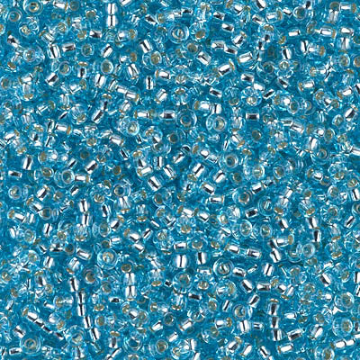 Silver-Lined Light Blue Miyuki Seed Beads 11/0