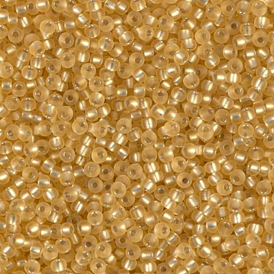 Semi  Matte Silver-Lined Gold Miyuki Seed Beads 11/0
