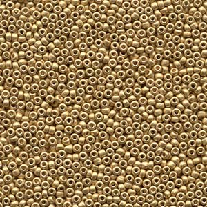 Matte 24Kt Gold Plated Miyuki Seed Beads 11/0