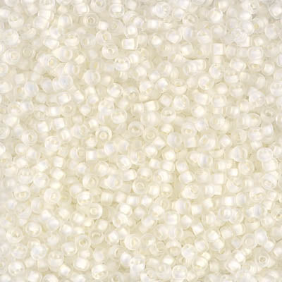 Semi-Matte White/Lined Crystal Miyuki Seed Beads 11/0
