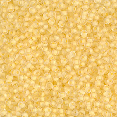 Semi Matte Yellow/Lined Crystal Miyuki Seed Beads 11/0