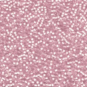 Semi-matte Pale Pink/Lined Crystal Miyuki Seed Beads 11/0