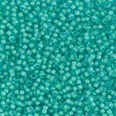 Semi Matte Silver-Lined Aqua Miyuki Seed Beads 11/0