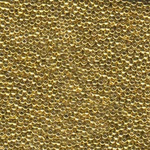 Light 24Kt Gold Plated Miyuki Seed Beads 11/0