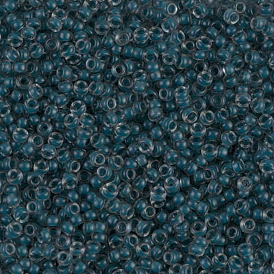 Matte Slate Blue/Lined Grey Miyuki Seed Beads 11/0