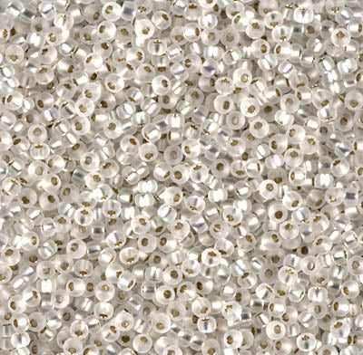 Matte Silver-Lined Crystal Miyuki Seed Beads 11/0
