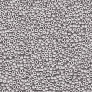 Fancy Frosted Palest Gray Miyuki Seed Beads 11/0