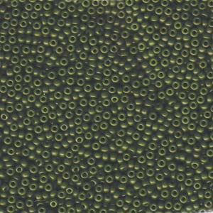 Special Dyed Olive Green Miyuki Seed Beads 11/0