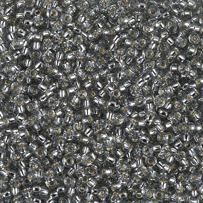 Silver-Lined Grey Miyuki Seed Beads 11/0