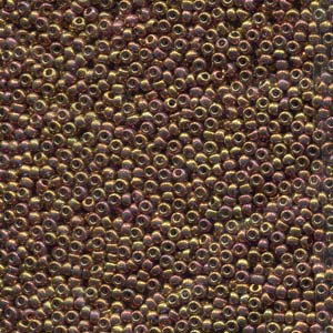 Transparent Tea Berry Gold Iris Miyuki Seed Beads 11/0