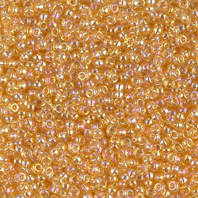 Light Gold Crystal AB Miyuki Seed Beads 11/0