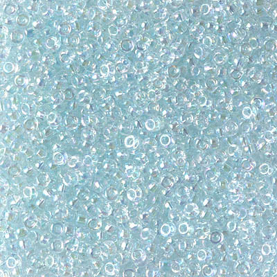 Light Ice Blue Lined Crystal AB Miyuki Seed Beads 11/0