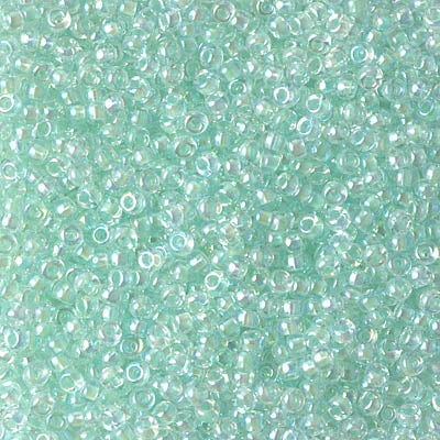 Light Mint Lined Crystal AB Miyuki Seed Beads 11/0