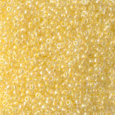 Crystal Lined Light Yellow AB Miyuki Seed Beads 11/0