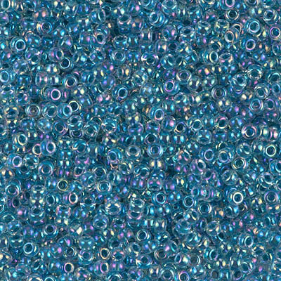 Lined Light Blue AB Miyuki Seed Beads 11/0