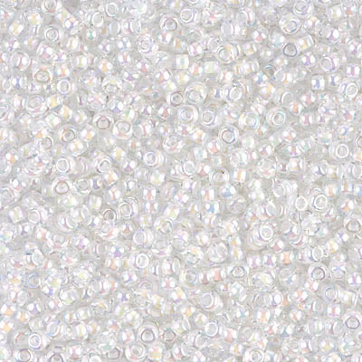 White Lined Crystal AB Miyuki Seed Beads 11/0