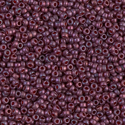Semi-Matte Cranberry Gold L Miyuki Seed Beads 11/0
