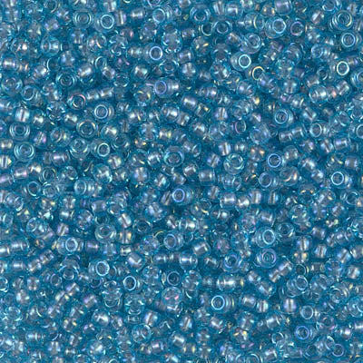 Crystal Lined Aqua Miyuki Seed Beads 11/0