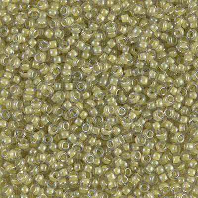 Yellow Lined Crystal Luster Miyuki Seed Beads 11/0
