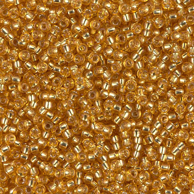 Silver-Lined Dark Gold Miyuki Seed Beads 11/0