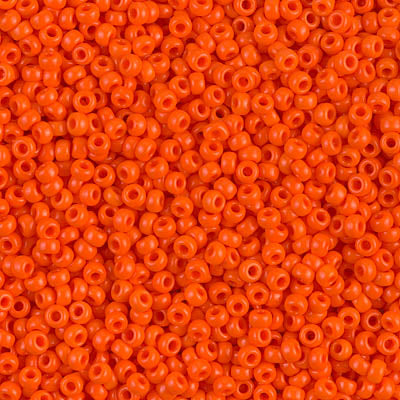 Opaque Orange Miyuki Seed Beads 11/0
