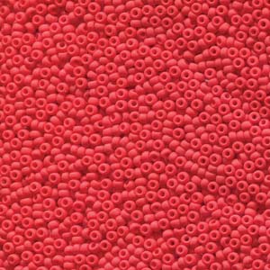 Matte Opaque Red Miyuki Seed Beads 11/0