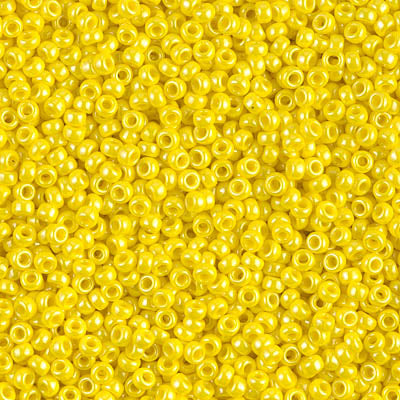 Opaque Yellow Luster Miyuki Seed Beads 11/0