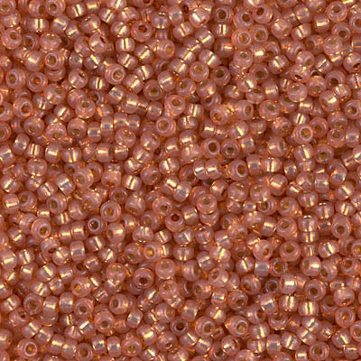 Duracoat Silver-Lined Dyed Rose Gold Miyuki Seed Beads 6/0