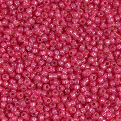 Duracoat Silver-Lined Hot Pink Miyuki Seed Beads 11/0