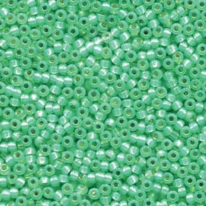 Duracoat Silver-Lined Dyed Mint Green Miyuki Seed Beads 11/0