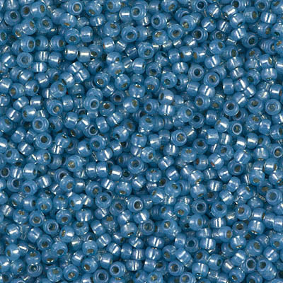 Duracoat Silver-Lined Powder Blue Miyuki Seed Beads 11/0