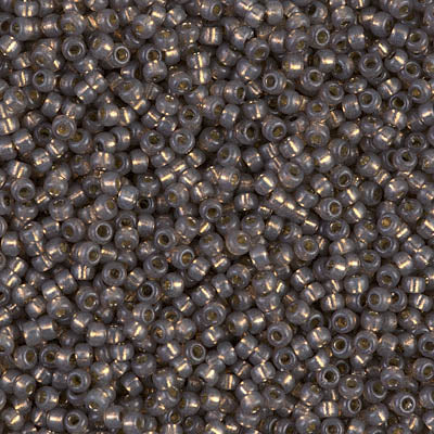Duracoat Silver-Lined Charcoal Miyuki Seed Beads 11/0