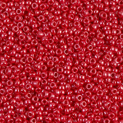 Opaque Red Luster Miyuki Seed Beads 11/0