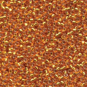 Duracoat Silver-Lined Dyed Amber Gold Miyuki Seed Beads 11/0