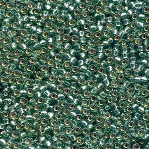 Duracoat Silver-Lined Dyed Frost Green Miyuki Seed Beads 11/0