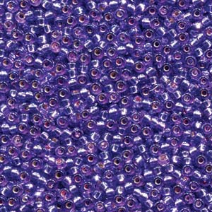 Duracoat Silver-Lined Dyed Lavender Miyuki Seed Beads 11/0