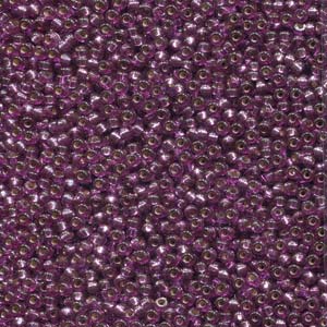 Duracoat Silver-Lined Dyed Deep Purple Miyuki Seed Beads 11/0