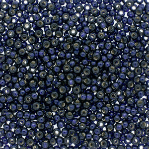 Duracoat Silver-Lined Dark Navy Blue Miyuki Seed Beads 11/0
