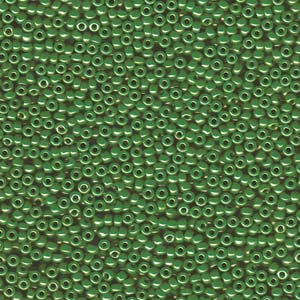 Opaque Jade Green Luster Miyuki Seed Beads 11/0
