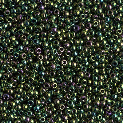 Metallic Dark Green Iris Miyuki Seed Beads 11/0