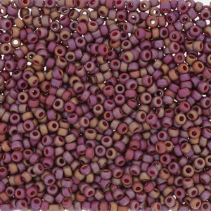 Frost Opaque Glaze Rainbow Dark Red Miyuki Seed Beads 11/0