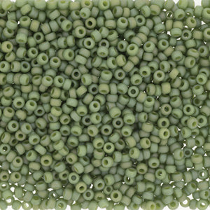 Frost Opaque Glaze Rainbow Kiwi Miyuki Seed Beads 11/0