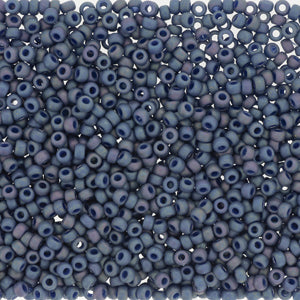 Frost Opaque Glaze Rainbow Nebula Blue Miyuki Seed Beads 11/0