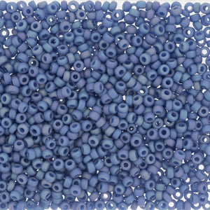 Frost Opaque Glaze Rainbow Soft Blue Miyuki Seed Beads 11/0