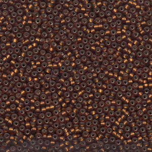 Matte Silver-Lined Dark Topaz Miyuki Seed Beads 11/0