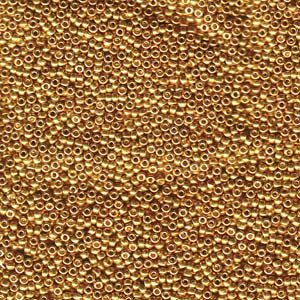 Miyuki Round Seed Bead 15/0 Galvanized Yellow Gold 2-Inch Tube (1052)